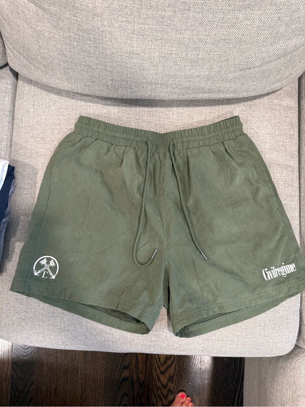 Civil Regime Olive Green Athletic Shorts
